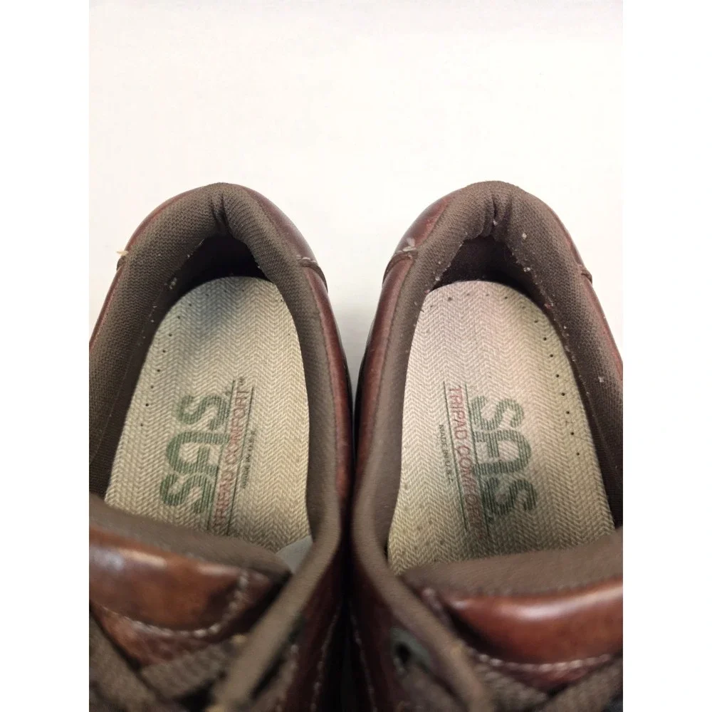 SAS Bout Time (7.5 M) Shoes Mens Burgundy Leather USA Walking Sneakers